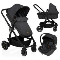 Baninni Kinder-/wandelwagen Otto 3in1 zwart BNST028-DSBK