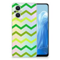 OPPO Reno8 Lite TPU bumper Zigzag Groen - thumbnail