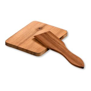 Kesper onderzetters voor gourmet pannetjes - 8x - luxe acacia hout - 10 x 8 cm - gelakt