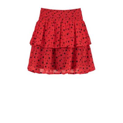 CoolCat Junior rok Ruby met all over print rood/zwart CoolCat Junior rok Ruby met all over print rood/zwart