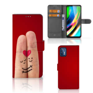 Motorola Moto G9 Plus Wallet Case met Pasjes Liefde - Origineel Romantisch Cadeau