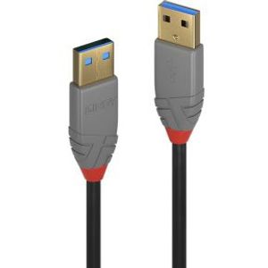 Lindy 36754 USB-kabel 5 m USB 3.2 Gen 1 (3.1 Gen 1) USB A Zwart, Grijs