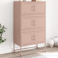 Dressoir 68,5x38,5x123,5 cm staal roze