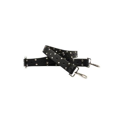 Pinned by K leren schouderband met studs zwart