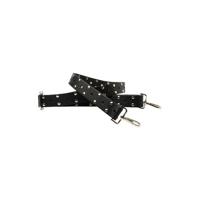 Pinned by K leren schouderband met studs zwart