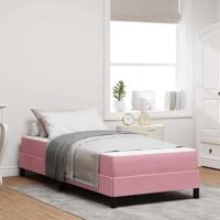 vidaXL Boxspring Velours Bed met Schuimmatras - Moderne en Comfortabele Slaapoplossing in Luxe Rechthoekig Ontwerp