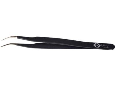 C.K T2361D Pincet ESD 7a SA-ESD Spits, gebogen, fijn 120 mm