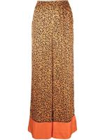 Karl Lagerfeld pantalon ample KI à imprimé léopard - Orange