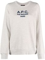 A.P.C. sweat en coton à logo imprimé - Tons neutres - thumbnail