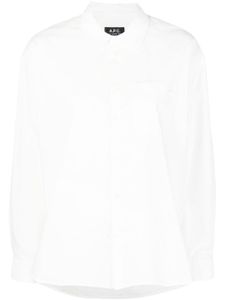 A.P.C. chemise Boyfriend à logo brodé - Blanc