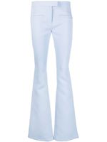 Courrèges pantalon évasé à taille mi-haute - Bleu