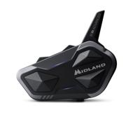 Midland BTR1 Advanced Single C1529 Motorintercomsysteem, bluetooth, enkele headset, waterdicht IPX6, ruisonderdrukking, tot 4 personen, accu 23 uur, bereik tot 1,2 km