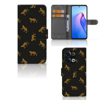 Telefoonhoesje met Pasjes voor OPPO Reno8 Pro Leopards