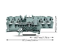 WAGO 2002-1861 Basisklem 5.20 mm Spanveer Toewijzing: L Grijs 1 stuk(s) - thumbnail