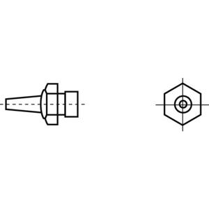 Weller R02 Hetelucht mondstuk Heteluchtmondstuk Grootte soldeerpunt 0.8 mm Inhoud: 1 stuk(s)