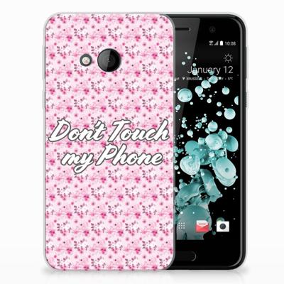 HTC U Play Silicone-hoesje Flowers Pink DTMP HTC U Play Silicone-hoesje Flowers Pink DTMP