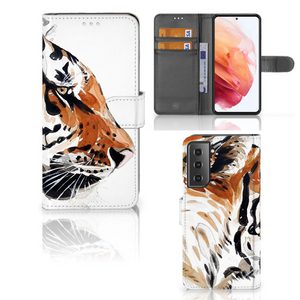 Hoesje Samsung Galaxy S21 Watercolor Tiger