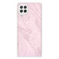 Samsung Galaxy A22 4G | M22 TPU Siliconen Hoesje Marble Pink - Origineel Cadeau Vriendin - thumbnail