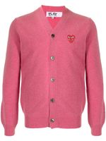 Comme Des Garçons Play cardigan à col v - Rose