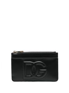 Dolce & Gabbana porte-monnaie zippé à logo DG - Noir