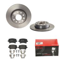 Remmenset, remschijf BREMBO, Remschijftype: Massief, Inbouwplaats: Achteras, u.a. für Skoda, Audi, VW, Seat - thumbnail