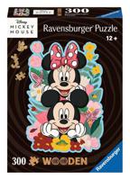 Disney WOODEN Jigsaw Puzzle Mickey & Minnie (300 Pieces) - thumbnail