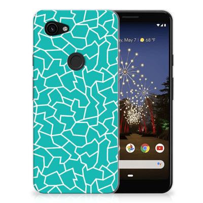 Google Pixel 3A Hoesje maken Cracks Blue