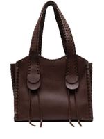 Chloé medium Mony leather tote bag - Marron - thumbnail