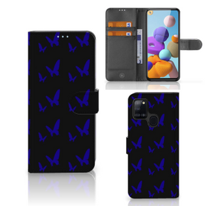 Samsung Galaxy A21s Telefoon Hoesje Vlinder Patroon