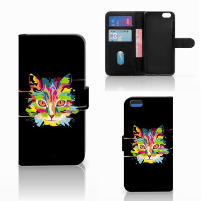 Apple iPhone 6 Plus | 6s Plus Leuk Hoesje Cat Color Apple iPhone 6 Plus | 6s Plus Leuk Hoesje Cat Color