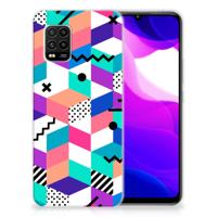 Xiaomi Mi 10 Lite TPU Hoesje Blokken Kleurrijk
