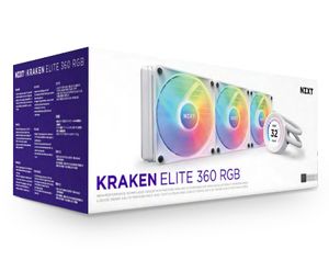 NZXT Kraken Elite 360 RGB Processor Alles-in-één vloeistofkoeler 12 cm Wit 1 stuk(s)