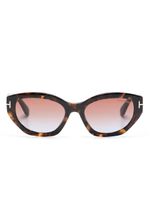 TOM FORD Eyewear lunettes de soleil à monture papillon - Marron