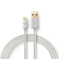 Nedis USB-Kabel | USB-A Male naar USB Micro-B Male | 480 Mbps | 3 m | 1 stuks - CCTB60500AL30 CCTB60500AL30 - thumbnail