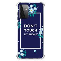 Samsung Galaxy A72 4G/5G Anti Shock Case Flowers Blue DTMP - thumbnail