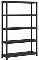 Kis 9502000 0022 01 Plus 120/5 rek, kunststof, 120 x 40 x 187 cm, zwart