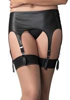 Leg Avenue 2901 - Retro garterbelt w. 6 garters, Einheitsgröße, Schwarz