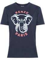 Kenzo T-shirt met olifantprint - Blauw