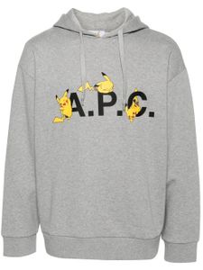 A.P.C. hoodie Pikachu - Gris