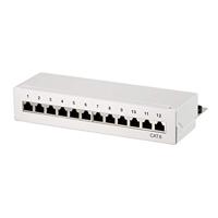 LogiLink Professional Cat.6 (250 MHz) patchpaneel - verdeelpaneel, tafel/wand/desktop, STP (afgeschermd) 12-poort (RJ45)