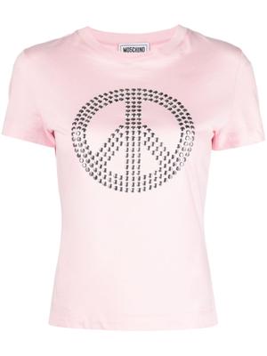 MOSCHINO JEANS T-shirt met patroon - Roze
