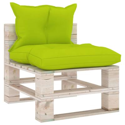 vidaXL Bankkussens pallet 2 st stof heldergroen