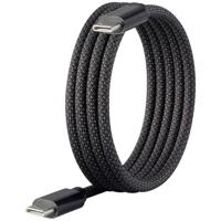 Renkforce USB-kabel USB 2.0 USB-C®-connector, USB-C®-connector 1.00 m Zwart #####mit magnetizer Aufwicklung, Polymer Beach