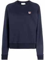 Maison Kitsuné sweat à patch logo - Bleu - thumbnail