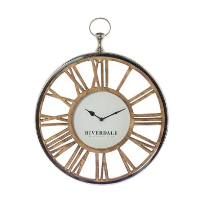 Wandklok Luton silver 45cm