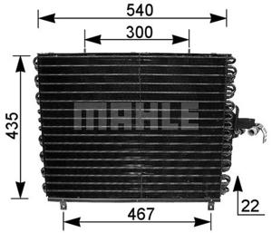 Condensor, airconditioning MAHLE, u.a. für Mercedes-Benz