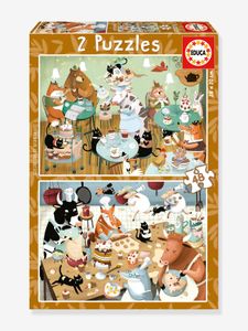 Puzzels Bosverhalen 2x48 - EDUCA BORRAS bruin