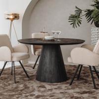 Tower Living Ronde Eettafel Premana Mangohout - Zwart