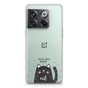 OnePlus 10T Telefoonhoesje met Naam Cat Good Day