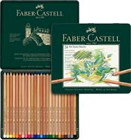 Faber-Castell F112124 - Kleurpotlood PITT Pastel, Metalen Etui, 24 Stuks